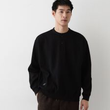 【洗える】ソロテックスヘンリーネック