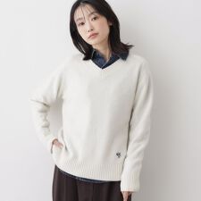 ウールカシミヤVネック