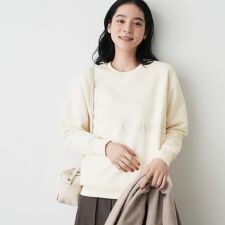 【洗える】裏起毛ロゴスウェット