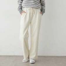 【洗えるウエストゴム】裏起毛コーデュロイイージーパンツ