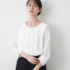 【入卒セレモニー洗える】ジョーゼットブラウス