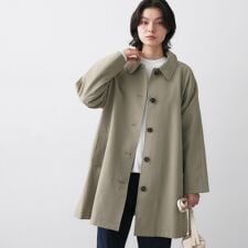 【花粉ガード撥水加工洗える】ステンカラースプリングコート