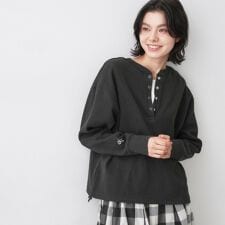 【前後2WAY洗える】ドロストリブカットソー