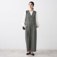 【洗える】セットアップ風ジレオールインワン