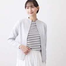 【洗える】ジップニットカーディガン