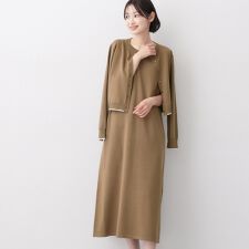 【2点セット・洗える】ニットカーディガン×ノースリーブワンピース