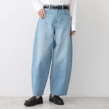 【洗える】ワイドカーブシルエット12OZデニム