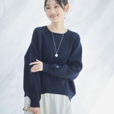 【洗える】スウェットライクニット
