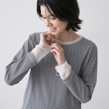 【洗える】シアーチュールポイントカットソー