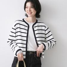 【UVカット洗える】ジャケットライクニットカーディガン