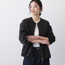 【撥水洗える】ノーカラーブルゾン