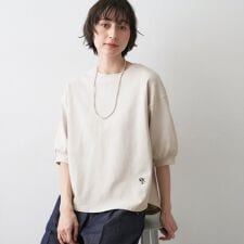 【360度可愛い・洗える】バックヘンリーカットソー5分袖