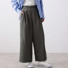 【セットアップ可洗える】リネンライクワイドパンツ