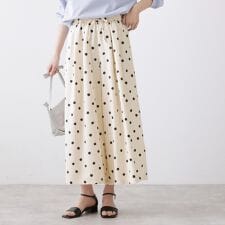 【洗える】ドットワイドパンツ