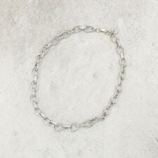 オーバルリングチェーンネックレス