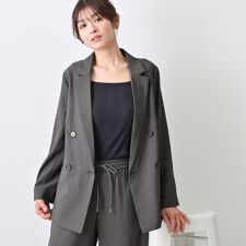 【セットアップ可洗える】ダブルストレッチジャケット
