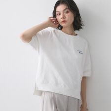 【洗える】ミニ裏毛刺繍ロゴプルオーバー