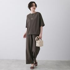 ジョーゼットブラウス＆パンツセットアップ