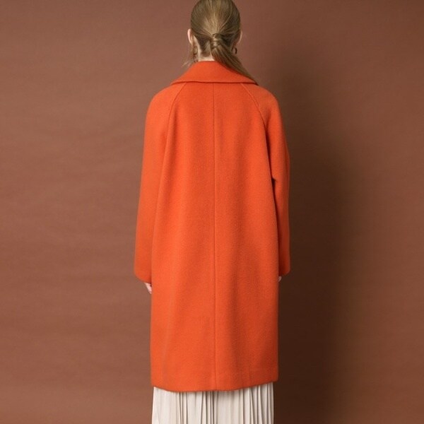 新品タグ付き57,200円　ドレステリア　ダブルリバーコート38オレンジ ドレステリア ダブルリバーコート オレンジ