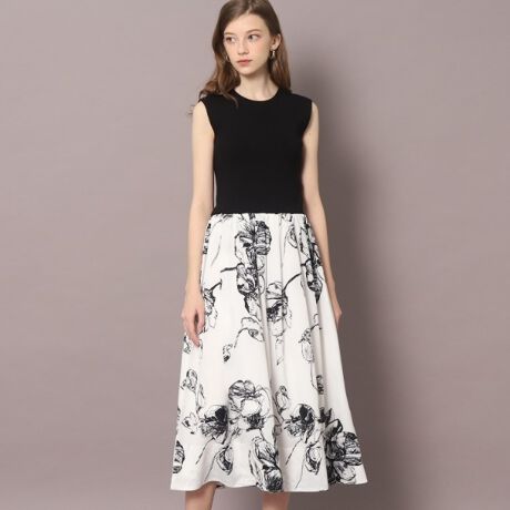 フラワープリントコンビワンピース | ドレステリア(DRESSTERIOR  