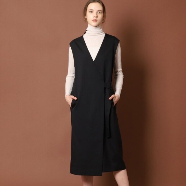 DRESSTERIOR ドレステリア ノースリーブ ロングワンピース38ブラック