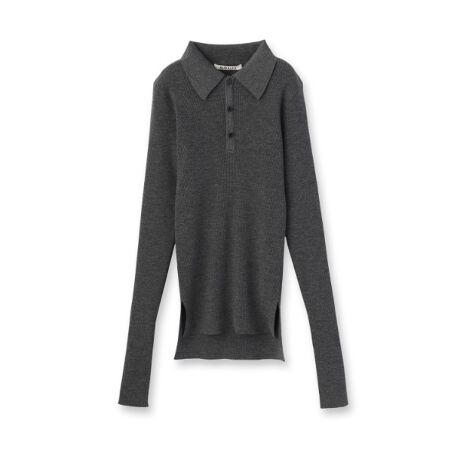 AURALEE（オーラリー）WOOL HIGH GAUGE RIB KNIT POLO | ドレステリア 