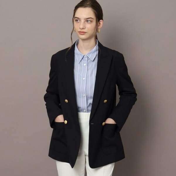 新品ドレステリア ネイビー ダブルブレスト テーラードジャケット ダブルブレストネイビーブレザー | ドレステリア(DRESSTERIOR