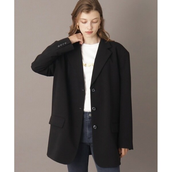 【美品】ドレステリア ブラックオーバーサイズジャケット テーラードジャケット ブラックオーバーサイズジャケット | ドレステリア(DRESSTERIOR