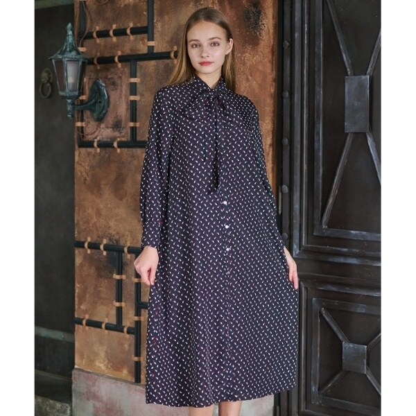 2WAY幾何プリントボウタイワンピース | ドレステリア(DRESSTERIOR