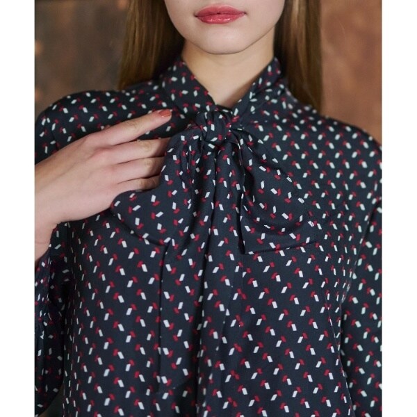 2WAY幾何プリントボウタイワンピース | ドレステリア(DRESSTERIOR