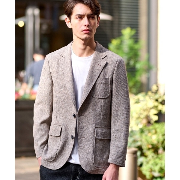 セットアップ可】ループグレンチェック ダブルブレストジャケット