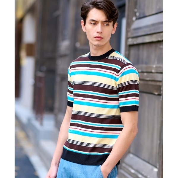 コットンスムース アームラインクルーネックニット | ドレステリア