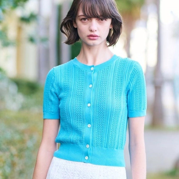 前後2WAY洗える】半袖フリンジニット | ドレステリア(DRESSTERIOR