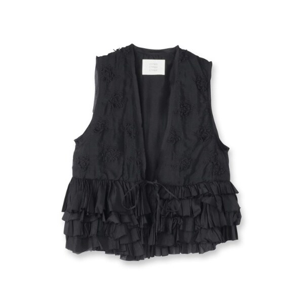 crinkle crinkle crinkle フリンジショートベスト Bshop｜crinkle crinkle crinkle | レーヨン フリルベスト WOMEN