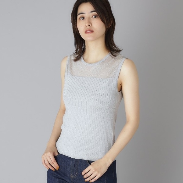 ニット セーター 「前後2WAY/洗える」半袖フリンジニット レディース DRESSTERIOR ニット セーター 「前後2WAY/洗える」半袖フリンジ