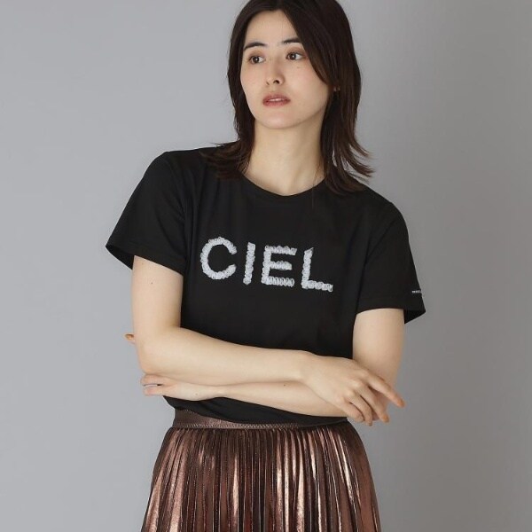 tシャツ クリア天竺チュールCIELロゴTシャツ レディース クリア天竺チュールCIELロゴTシャツ（Tシャツ） | DRESSTERIOR
