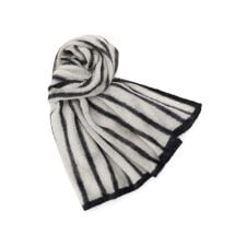 ASAUCE MELER（アソースメレ）モヘヤシルクヘアリーボーダースカーフ