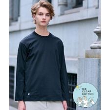 【接触冷感抗菌防臭消臭】ICE CLEAR COTTON クルーネックロンT