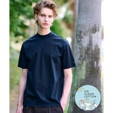 【接触冷感抗菌防臭消臭】ICE CLEAR COTTON モックネックT