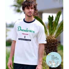 【接触冷感抗菌防臭消臭】ICE CLEAR COTTON ロゴT