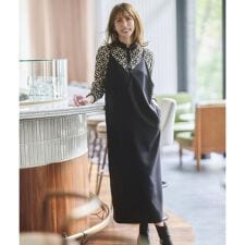 【美人百花美香さん着用】コンフォートアイラインキャミワンピース