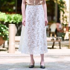 【きれいめ裏地取り外し可】シアージャカードスカート