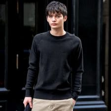 ウォッシャブル コットンカシミヤスムースニット