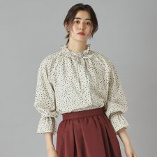 キャンディスリーブフリルカラーブラウス