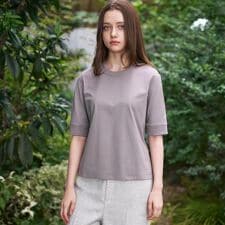 【洗える五分丈】バックブリーズテック五分丈Tシャツ