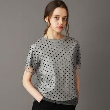 【洗える／シアー素材】ドットチュールレイヤードTシャツ