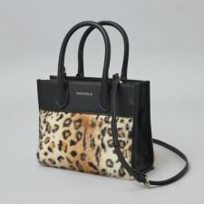 【CLASSY.12月号掲載】フェイクファーコンビリサイクルレザートートバッグ