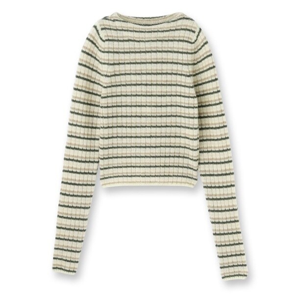 ◇AURALEE（オーラリー）SHETLAND WOOL CASHMERE RIB KNIT BOAT－NECK