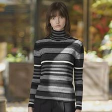 【CLASSY.12月号掲載】シルクブレンドメリノウールリブプルオーバー