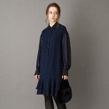 【otonaMUSE 11月号掲載】ダブルクロスボリュームスリーブミニワンピース